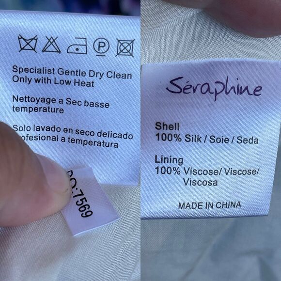 Seraphine Luxe Felicity Floral Silk Maternity Long Gown Occasion Dress size 6 - Picture 12 of 12